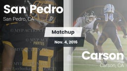 Matchup: San Pedro High vs. Carson  2016