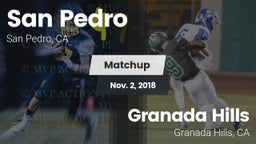 Matchup: San Pedro High vs. Granada Hills  2018