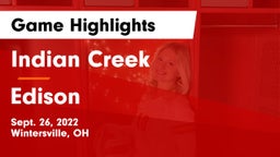 Indian Creek  vs Edison  Game Highlights - Sept. 26, 2022