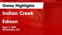 Indian Creek  vs Edison  Game Highlights - Sept. 5, 2023