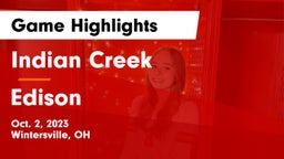 Indian Creek  vs Edison  Game Highlights - Oct. 2, 2023