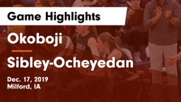 Okoboji  vs Sibley-Ocheyedan Game Highlights - Dec. 17, 2019