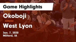 Okoboji  vs West Lyon  Game Highlights - Jan. 7, 2020