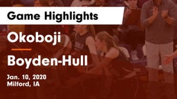 Okoboji  vs Boyden-Hull  Game Highlights - Jan. 10, 2020