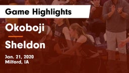 Okoboji  vs Sheldon  Game Highlights - Jan. 21, 2020