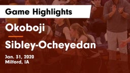 Okoboji  vs Sibley-Ocheyedan Game Highlights - Jan. 31, 2020