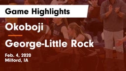 Okoboji  vs George-Little Rock  Game Highlights - Feb. 4, 2020