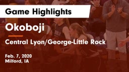 Okoboji  vs Central Lyon/George-Little Rock  Game Highlights - Feb. 7, 2020