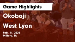 Okoboji  vs West Lyon  Game Highlights - Feb. 11, 2020