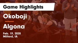 Okoboji  vs Algona  Game Highlights - Feb. 19, 2020