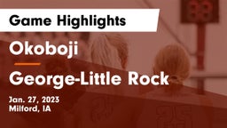 Okoboji  vs George-Little Rock  Game Highlights - Jan. 27, 2023
