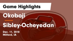 Okoboji  vs Sibley-Ocheyedan Game Highlights - Dec. 11, 2018