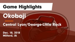 Okoboji  vs Central Lyon/George-Little Rock  Game Highlights - Dec. 18, 2018