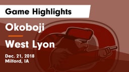 Okoboji  vs West Lyon  Game Highlights - Dec. 21, 2018