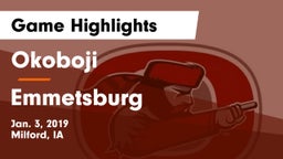 Okoboji  vs Emmetsburg  Game Highlights - Jan. 3, 2019