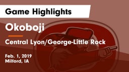 Okoboji  vs Central Lyon/George-Little Rock  Game Highlights - Feb. 1, 2019