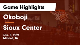 Okoboji  vs Sioux Center  Game Highlights - Jan. 5, 2021