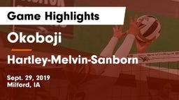 Okoboji  vs Hartley-Melvin-Sanborn  Game Highlights - Sept. 29, 2019