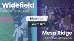 Matchup: Widefield High vs. Mesa Ridge  2017