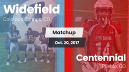 Matchup: Widefield High vs. Centennial  2017