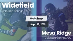 Matchup: Widefield High vs. Mesa Ridge  2019