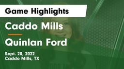 Caddo Mills  vs Quinlan Ford  Game Highlights - Sept. 20, 2022