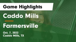 Caddo Mills  vs Farmersville  Game Highlights - Oct. 7, 2022