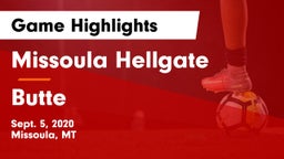 Missoula Hellgate  vs Butte  Game Highlights - Sept. 5, 2020