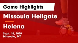 Missoula Hellgate  vs Helena  Game Highlights - Sept. 10, 2020