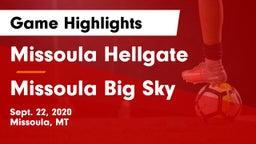 Missoula Hellgate  vs Missoula Big Sky  Game Highlights - Sept. 22, 2020