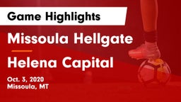 Missoula Hellgate  vs Helena Capital  Game Highlights - Oct. 3, 2020