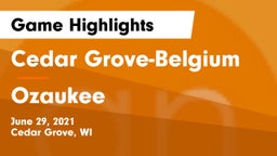 Cedar Grove-Belgium  vs Ozaukee Game Highlights - June 29, 2021
