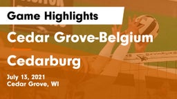 Cedar Grove-Belgium  vs Cedarburg  Game Highlights - July 13, 2021