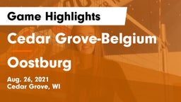 Cedar Grove-Belgium  vs Oostburg Game Highlights - Aug. 26, 2021