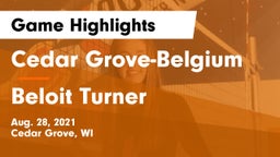 Cedar Grove-Belgium  vs Beloit Turner  Game Highlights - Aug. 28, 2021