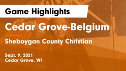 Cedar Grove-Belgium  vs Sheboygan County Christian Game Highlights - Sept. 9, 2021