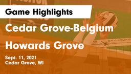 Cedar Grove-Belgium  vs Howards Grove Game Highlights - Sept. 11, 2021