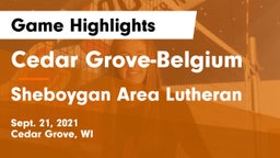 Cedar Grove-Belgium  vs Sheboygan Area Lutheran Game Highlights - Sept. 21, 2021