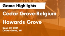 Cedar Grove-Belgium  vs Howards Grove  Game Highlights - Sept. 30, 2021