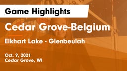Cedar Grove-Belgium  vs Elkhart Lake - Glenbeulah  Game Highlights - Oct. 9, 2021