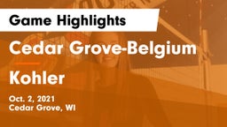 Cedar Grove-Belgium  vs Kohler  Game Highlights - Oct. 2, 2021