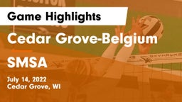 Cedar Grove-Belgium  vs SMSA Game Highlights - July 14, 2022