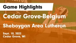 Cedar Grove-Belgium  vs Sheboygan Area Lutheran  Game Highlights - Sept. 10, 2022