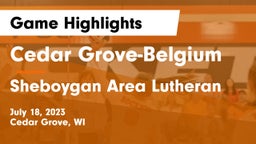 Cedar Grove-Belgium  vs Sheboygan Area Lutheran  Game Highlights - July 18, 2023