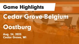 Cedar Grove-Belgium  vs Oostburg  Game Highlights - Aug. 24, 2023