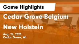 Cedar Grove-Belgium  vs New Holstein  Game Highlights - Aug. 26, 2023