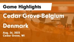 Cedar Grove-Belgium  vs Denmark  Game Highlights - Aug. 26, 2023