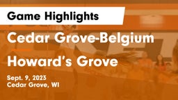 Cedar Grove-Belgium  vs Howard’s Grove Game Highlights - Sept. 9, 2023