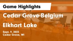 Cedar Grove-Belgium  vs Elkhart Lake Game Highlights - Sept. 9, 2023