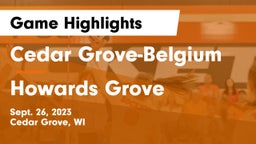Cedar Grove-Belgium  vs Howards Grove  Game Highlights - Sept. 26, 2023